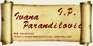 Ivana Parandilović vizit kartica